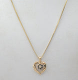 Black Onyx & Diamond Heart Necklace 925 Ross Simons - The Jewelry Lady's Store