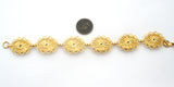 Black & Gold Enamel Rose Bracelet Vintage - The Jewelry Lady's Store