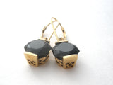 Black Onyx 14K Gold Dangle Earrings - The Jewelry Lady's Store