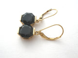 Black Onyx 14K Gold Dangle Earrings - The Jewelry Lady's Store