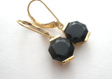 Black Onyx 14K Gold Dangle Earrings - The Jewelry Lady's Store