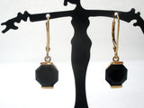 Black Onyx 14K Gold Dangle Earrings - The Jewelry Lady's Store