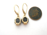 Black Onyx 14K Gold Dangle Earrings - The Jewelry Lady's Store