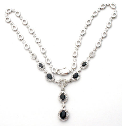 Black Onyx Lavalier 925 Necklace Ross Simons