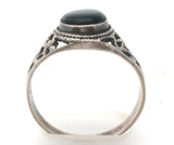 Black Onyx Sterling Silver Ring Size 13 - The Jewelry Lady's Store