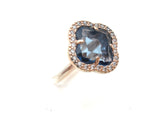 Blue Topaz Sterling Silver Ring Size 7 - The Jewelry Lady's Store