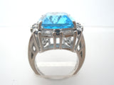 Blue Topaz Sterling Silver Size 7 Ring