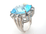Blue Topaz Sterling Silver Size 7 Ring