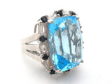 Blue Topaz Sterling Silver Size 7 Ring