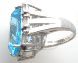 Blue Topaz Sterling Silver Size 7 Ring