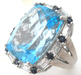 Blue Topaz Sterling Silver Size 7 Ring