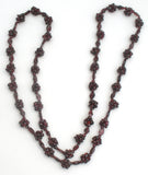 Bohemian Garnet Cluster Bead Necklace 36" Vintage - The Jewelry Lady's Store