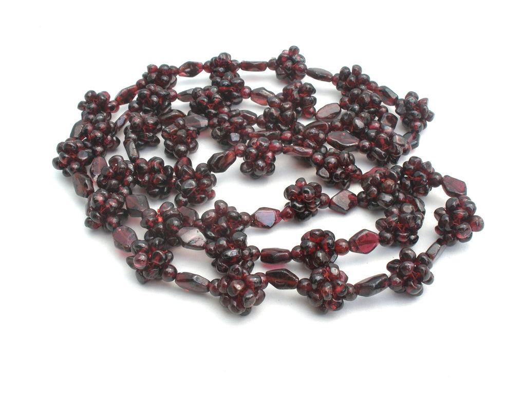 Bohemian Garnet Cluster Bead Necklace 36 Vintage – The Jewelry Lady's Store