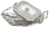 Camphor Glass Diamond Necklace Sterling Silver Art Deco - The Jewelry Lady's Store