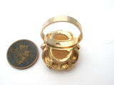 Carved Shell Cameo Ring Adjustable Size - The Jewelry Lady's Store