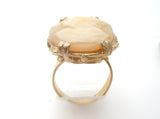 Carved Shell Cameo Ring Adjustable Size - The Jewelry Lady's Store