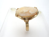 Carved Shell Cameo Ring Adjustable Size - The Jewelry Lady's Store