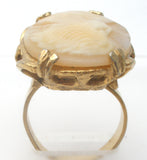 Carved Shell Cameo Ring Adjustable Size - The Jewelry Lady's Store