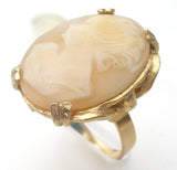 Carved Shell Cameo Ring Adjustable Size - The Jewelry Lady's Store