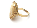 Carved Shell Cameo Ring Adjustable Size - The Jewelry Lady's Store