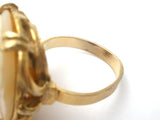 Carved Shell Cameo Ring Adjustable Size - The Jewelry Lady's Store