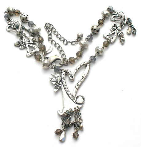 Chico's Fairy Angel Heart Necklace