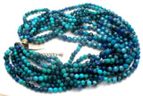 Chico's Multi Strand Blue Lucite Bead Necklace - The Jewelry Lady's Store