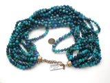 Chico's Multi Strand Blue Lucite Bead Necklace - The Jewelry Lady's Store