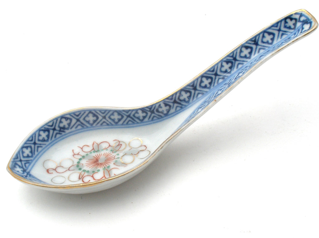 Chinese Blue and White Porcelain Rice Spoon - The Jewelry Lady's Store