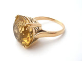 Citrine Ring 10K Gold Size 7 Vintage - The Jewelry Lady's Store