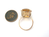 Citrine Ring 10K Gold Size 7 Vintage - The Jewelry Lady's Store