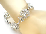 Clear Rhinestone Bracelet 7" Vintage - The Jewelry Lady's Store