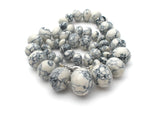 Dark Blue & White Howlite Bead Necklace 22" - The Jewelry Lady's Store