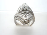 Diamond Cocktail Ring Sterling Silver Size 7