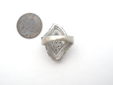 Diamond Cocktail Ring Sterling Silver Size 7