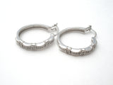 Diamond Hoop Earrings Sterling Silver - The Jewelry Lady's Store