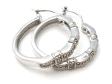 Diamond Hoop Earrings Sterling Silver - The Jewelry Lady's Store
