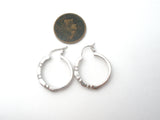 Diamond Hoop Earrings Sterling Silver - The Jewelry Lady's Store