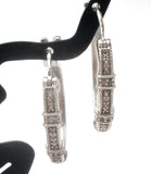 Diamond Hoop Earrings Sterling Silver - The Jewelry Lady's Store