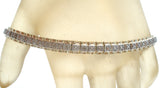 Diamond Tennis Style Gold & Sterling Bracelet - The Jewelry Lady's Store