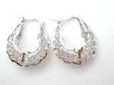 Diamond Cut Filigree Hoop Earrings - The Jewelry Lady's Store