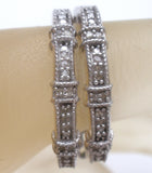 Diamond Hoop Earrings Sterling Silver - The Jewelry Lady's Store