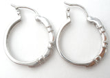 Diamond Hoop Earrings Sterling Silver - The Jewelry Lady's Store