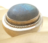 Doug Paulus Labradorite Ring Sterling Silver Size 9.25 - The Jewelry Lady's Store