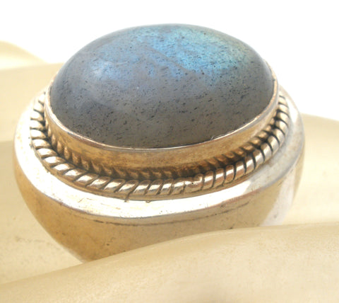 Doug Paulus Labradorite Ring Sterling Silver Size 9.25