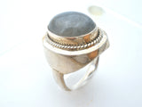 Doug Paulus Labradorite Ring Sterling Silver Size 9.25 - The Jewelry Lady's Store