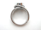 Effy Sterling & 18K Gold Blue Topaz Ring Size 7