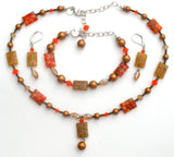 Emily Ray Flower Bead Necklace Set 925 - The Jewelry Lady's Store