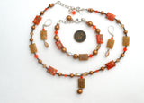 Emily Ray Flower Bead Necklace Set 925 - The Jewelry Lady's Store