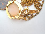 Gold Filled Cameo Pendant Necklace 18"